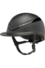 Charles Owen Luna Wide Peak Helmet & Headband LUNAWPBMBG -Black Matt / Black Gloss